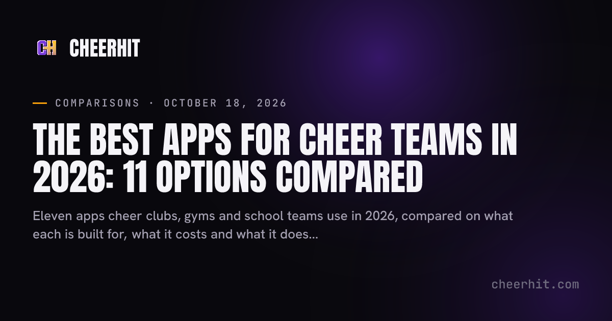 The best apps for cheer teams in 2026: 11 options compared