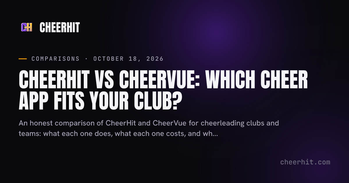 CheerHit vs CheerVue: which cheer app fits your club?